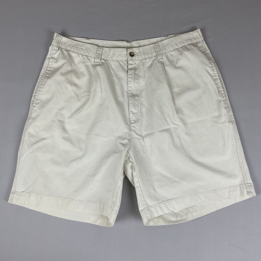Siegfried & Company Casual Cotton Shorts Men's 38 Waist White Basic Normcore